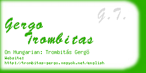 gergo trombitas business card